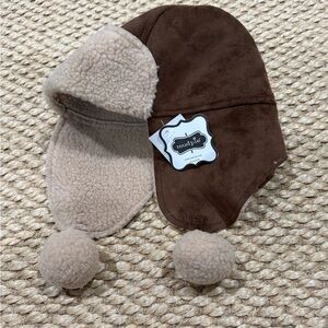 NWT Mudpie Toddler Sherpa Pilot / Trooper Winter Hat